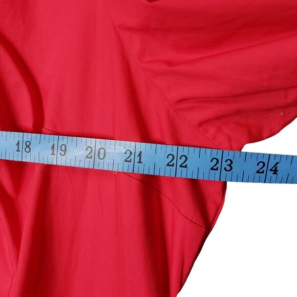 eShakti Wayward Fancie Ruffle Flounce Hem Poplin Dress Watermelon Size 3X - 24W - Picture 8 of 16